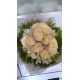 Bunga hand bouquet mawar orange di solo